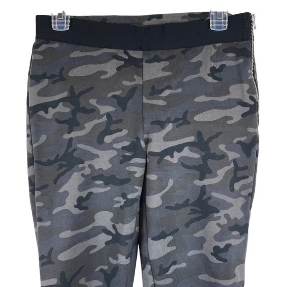 GAP Black/Gray Camo Side Zip Stretch Ankle Ponte Pants Size Small - Picture 2 of 8